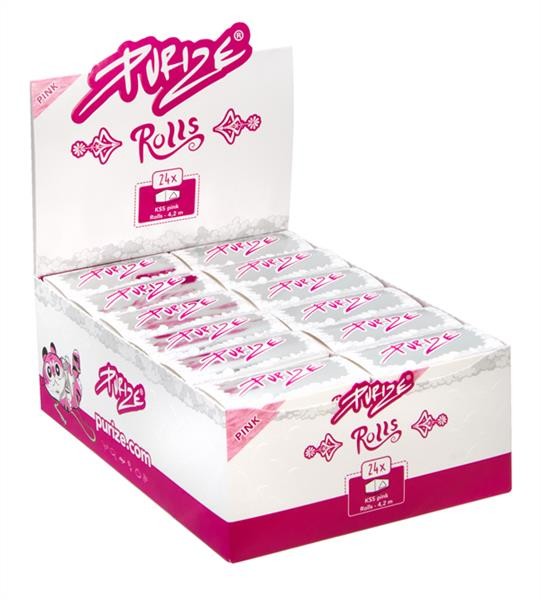 1 Box PURIZE® PINK Rolls Zigarettenpapier auf der Rolle