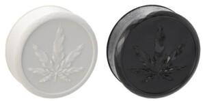Kunststoffgrinder 2er Set soft touch geometric leaf
