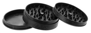Kunststoffgrinder 2er Set soft touch geometric leaf