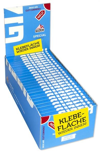 1 Box  Gizeh Special Blue Regular Zigarettenpapier – 50 Blatt