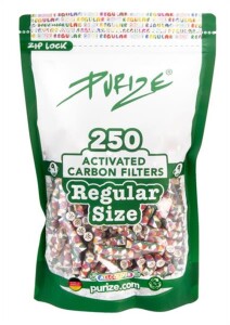 PURIZE® Aktivkohlefilter MIX Allcolour – Regular Size 9mm, 250 Stück