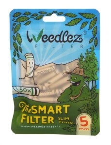 WEEDLEZ® Slim Trino 5mm CLASSIC Smart Filter – Zellulose-Aktivkohlefilter 50er Pack