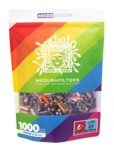MEDUSA Aktiv-Cellulose-Filter ø6mm MIXED – 1000er Beutel, biologisch abbaubar