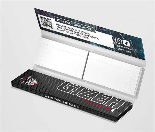 Gizeh Black Wild King Size Slim Papers & Tips | Limited Edition Magnetverschluss