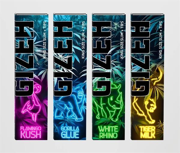 Gizeh Wild King Size Slim Papers + Tips – 4er Set...