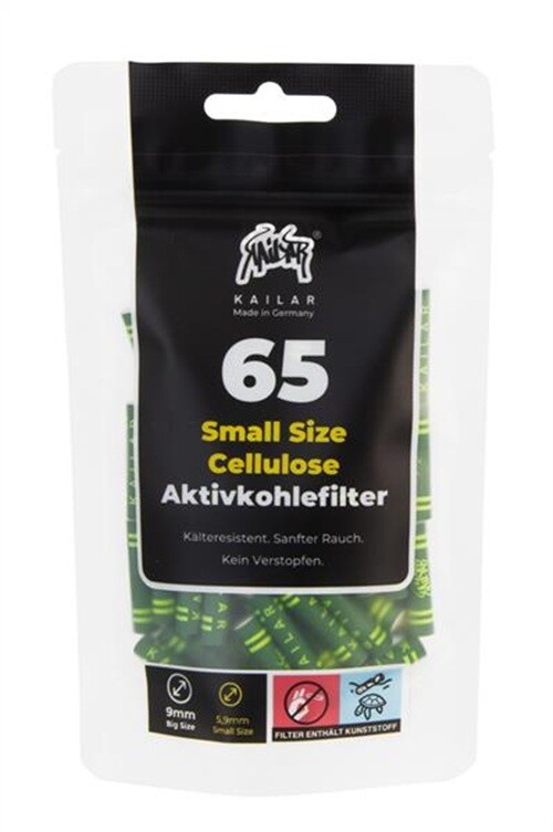 Kailar Aktivkohlefilter Slim 5,9mm – 65 Stück...