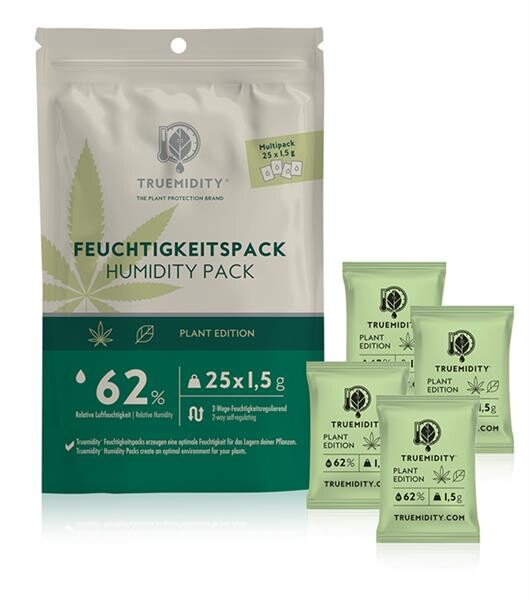 Truemidity® Plant 2-Wege Feuchtigkeitspacks 62% – 1,5g x 25er Display