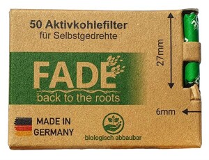 FADE Aktivkohlefilter Slim Size 6mm GREEN – 50er Pack + 1 gratis