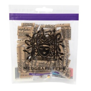 MEDUSA Aktiv-Cellulose-Filter ORGANIC Ø 6mm – 100 Stück Beutel, doppelte Filterung