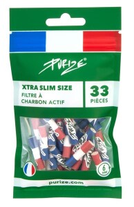 PURIZE® XTRA Slim Size FRANCE Aktivkohlefilter – 33er Beutel