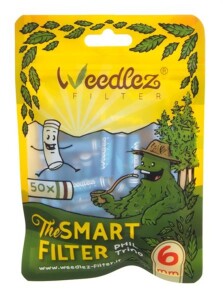 WEEDLEZ® Phil Trino 6mm BLUE Smart Filter – Zellulose Aktivkohlefilter 50er Pack