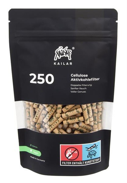 Kailar Cellulose Aktivkohle-Filter Slim 5,9mm braun...