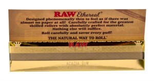 RAW Ethereal Gold King Size Slim Zigarettenpapier ungebleicht 32 Blatt