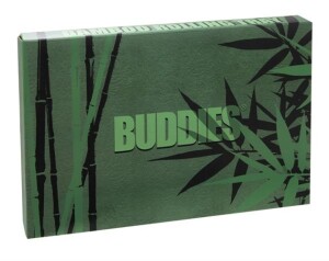 BUDDIES Bamboo Rolling Tray klein – Dreh-Tablett aus Bambus mit Fächern
