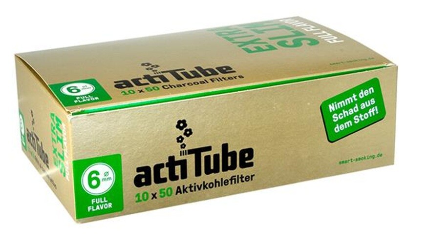 actiTube Full Flavor Extra Slim Aktivkohlefilter 6mm –