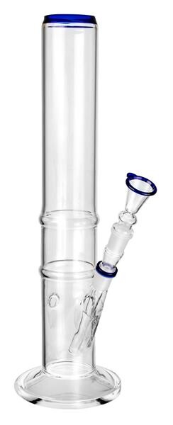 Glasbong Zylinder Rings Blau – 40 cm, 18,8 mm...