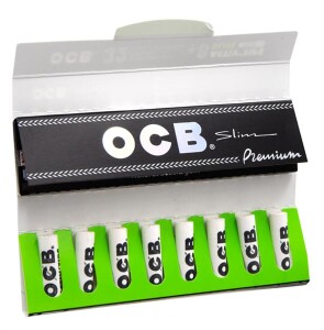 OCB Premium Long Slim Zigarettenpapier mit Activ Tips Slim 7mm