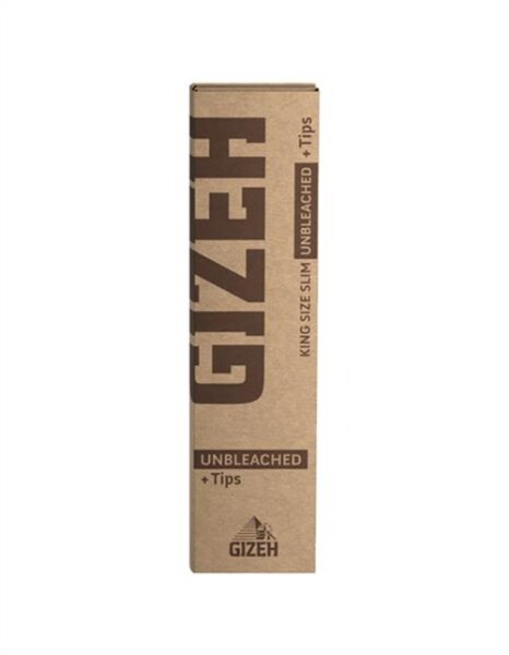 Gizeh Unbleached King Size Slim Papers + Tips