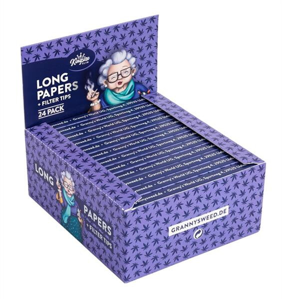 GRANNYS Organic King Size Slim Papers & Tips Display...