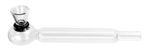 Glaspfeife Kugel klar 145mm mit Glaskopf Ø15mm Stecksystem