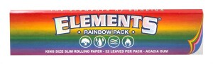Elements Rainbow King Size Slim Papers – 1 Heftchen mit 32 bunten Blättchen