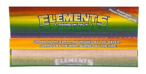 Elements Rainbow King Size Slim Papers – 1 Heftchen mit 32 bunten Blättchen