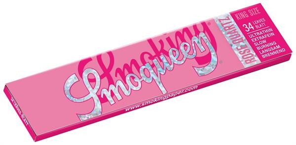 Smoking Smoqueen ROSE QUARTZ Pink King Size Slim –...