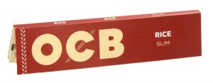 OCB Rice King Size Slim Papers Reis Papier Ungebleicht 109x44mm 32 Blatt