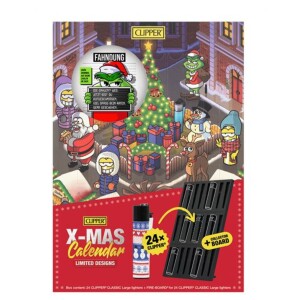 Clipper Feuerzeuge Adventskalender 2026 mit FIRE-BOARD Collector Board