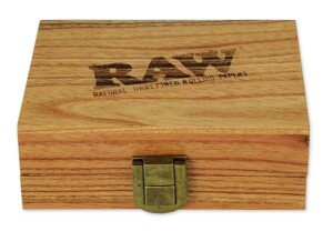 RAW™ Wooden Box – Holzkiste zur Aufbewahrung von Tabak & Zubehör, 12,5x8,5x5,5 cm