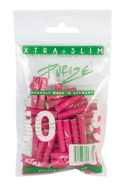 50x PURIZE Aktivkohlefilter XTRA Slim PINK ø 5,9mm...