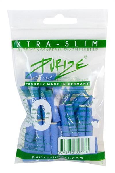 50x PURIZE Aktivkohlefilter XTRA Slim BLUE ø 5,9mm...